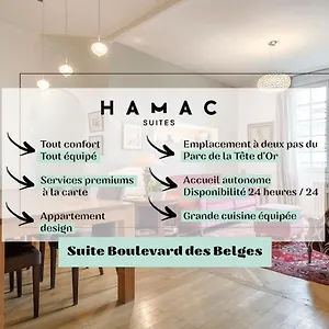  Appartement Des Belges Parc Tête D'or - 4 à 6 Voyageurs